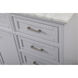 Americana 60 X 22 X 35 inch Grey Vanity Sink Set
