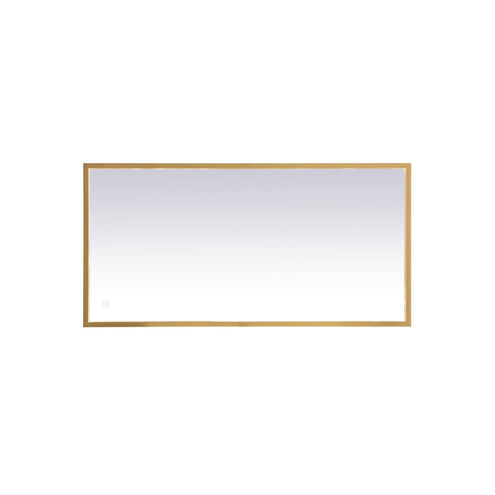 Pier 30 X 20 inch Brass LED Mirror