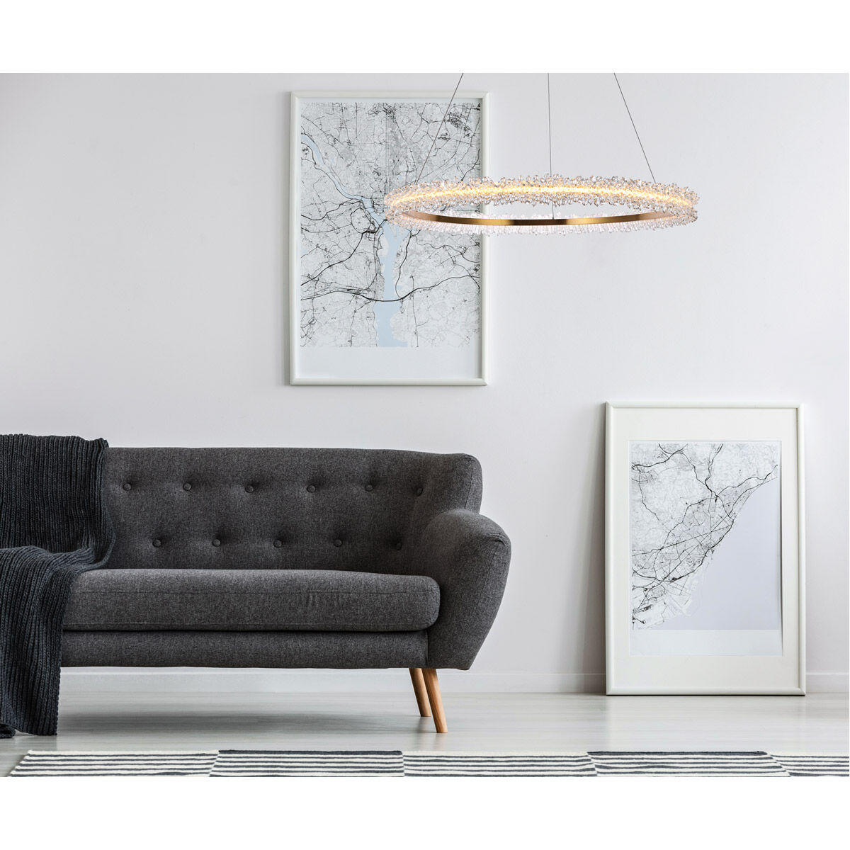 Laurel 34 inch Gold Pendant Ceiling Light