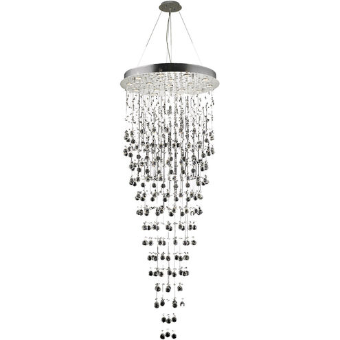 Galaxy 16 Light 30 inch Chrome Foyer Ceiling Light in GU10, Royal Cut