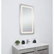 Genesis 36 X 20 inch Glossy White LED Mirror