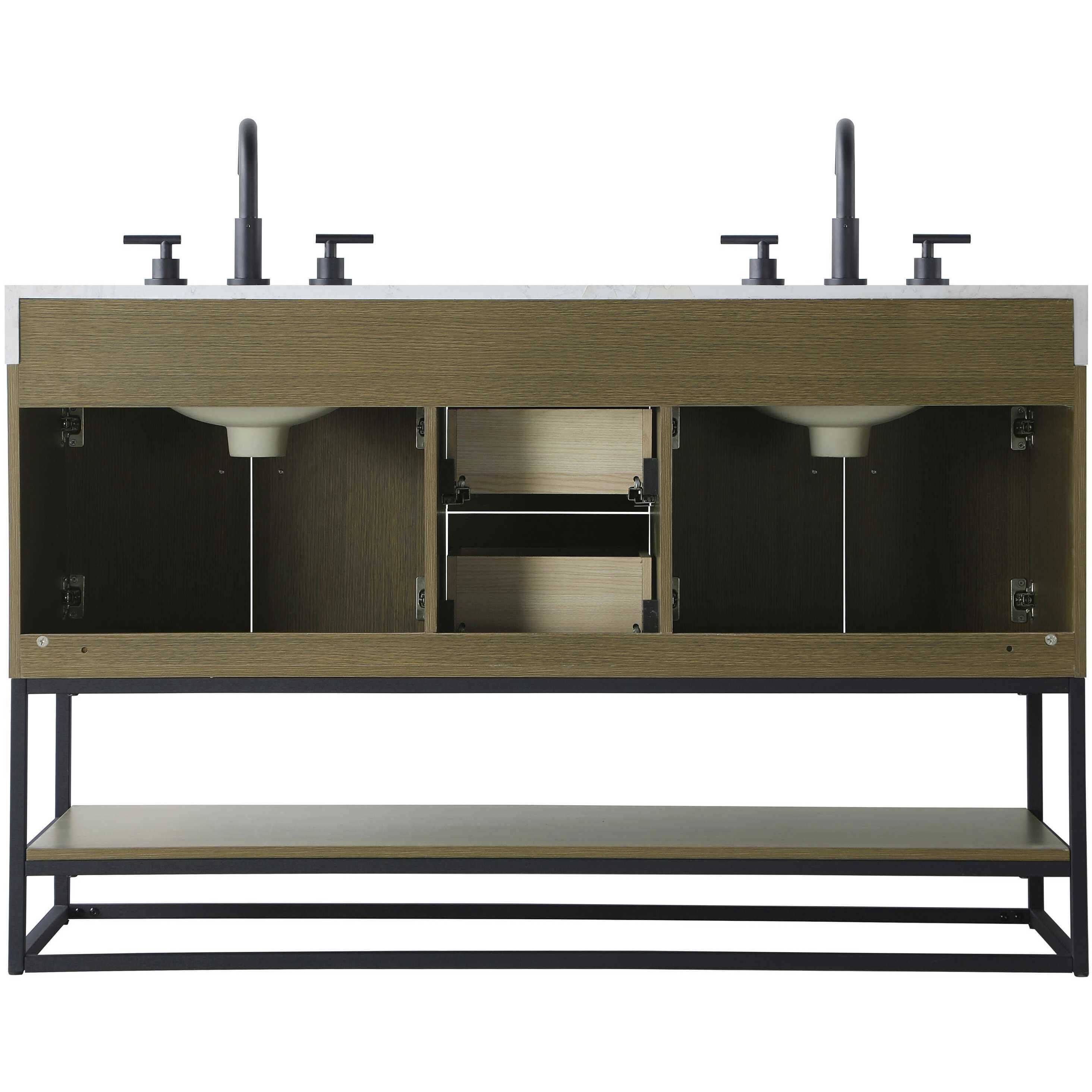 Caroline 54 X 34 inch Chestnut Brown Bathroom Vanity Cabinet