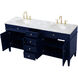 Park Avenue 72 X 22 X 35 inch Blue Vanity Sink Set