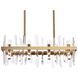 Serena 16 Light 30 inch Satin Gold Linear Chandelier Ceiling Light