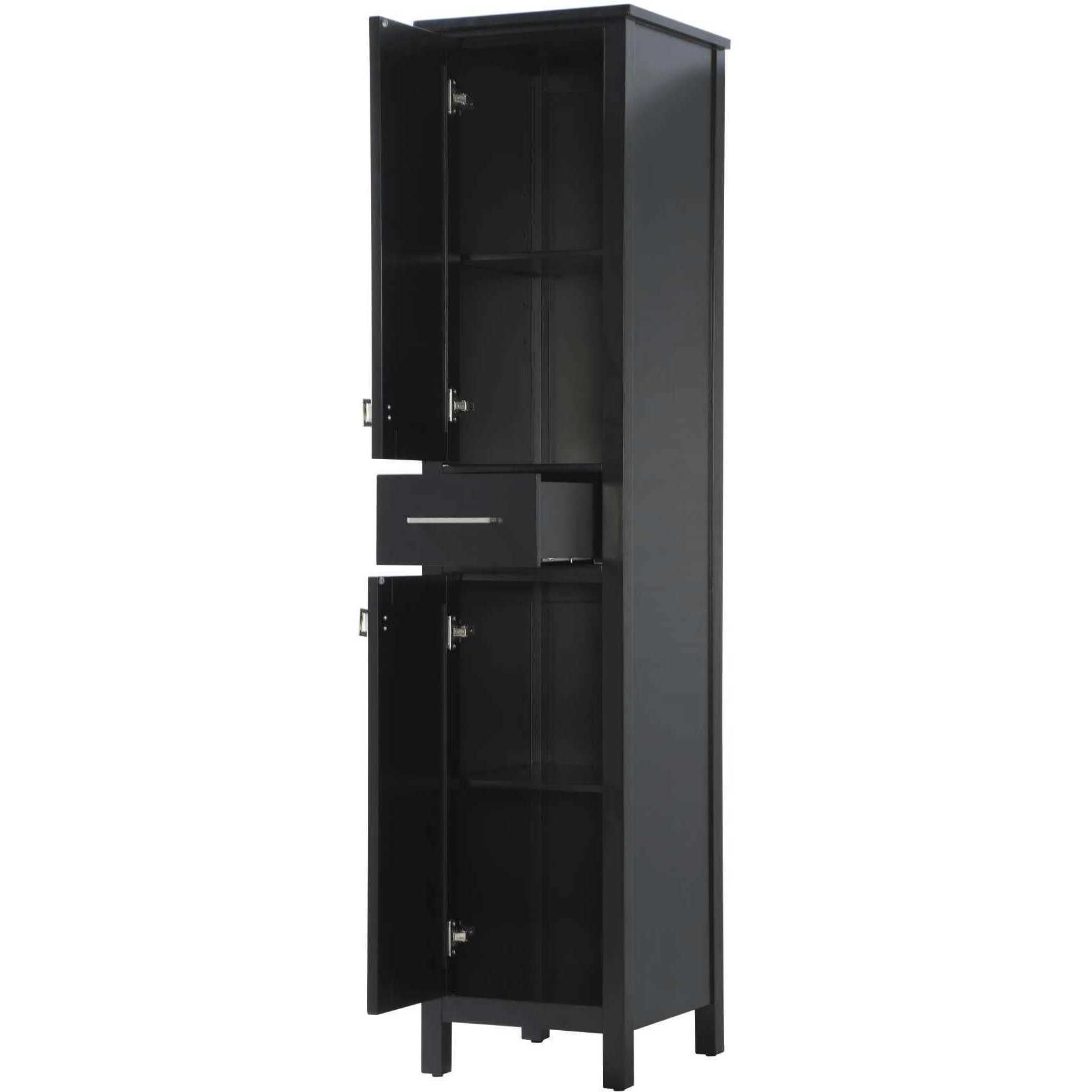 Irene Black Bathroom Storage Cabinet