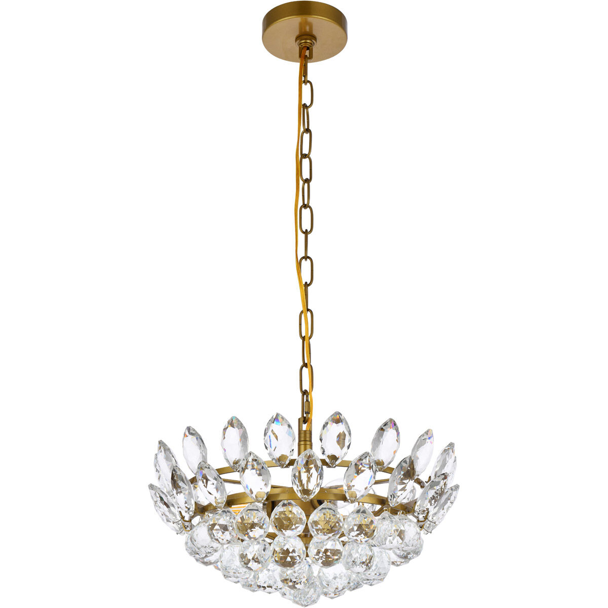 Emilia 3 Light 16 inch Brass Pendant Ceiling Light