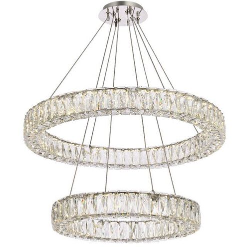 Monroe 2 Light 28 inch Chrome Chandelier Ceiling Light