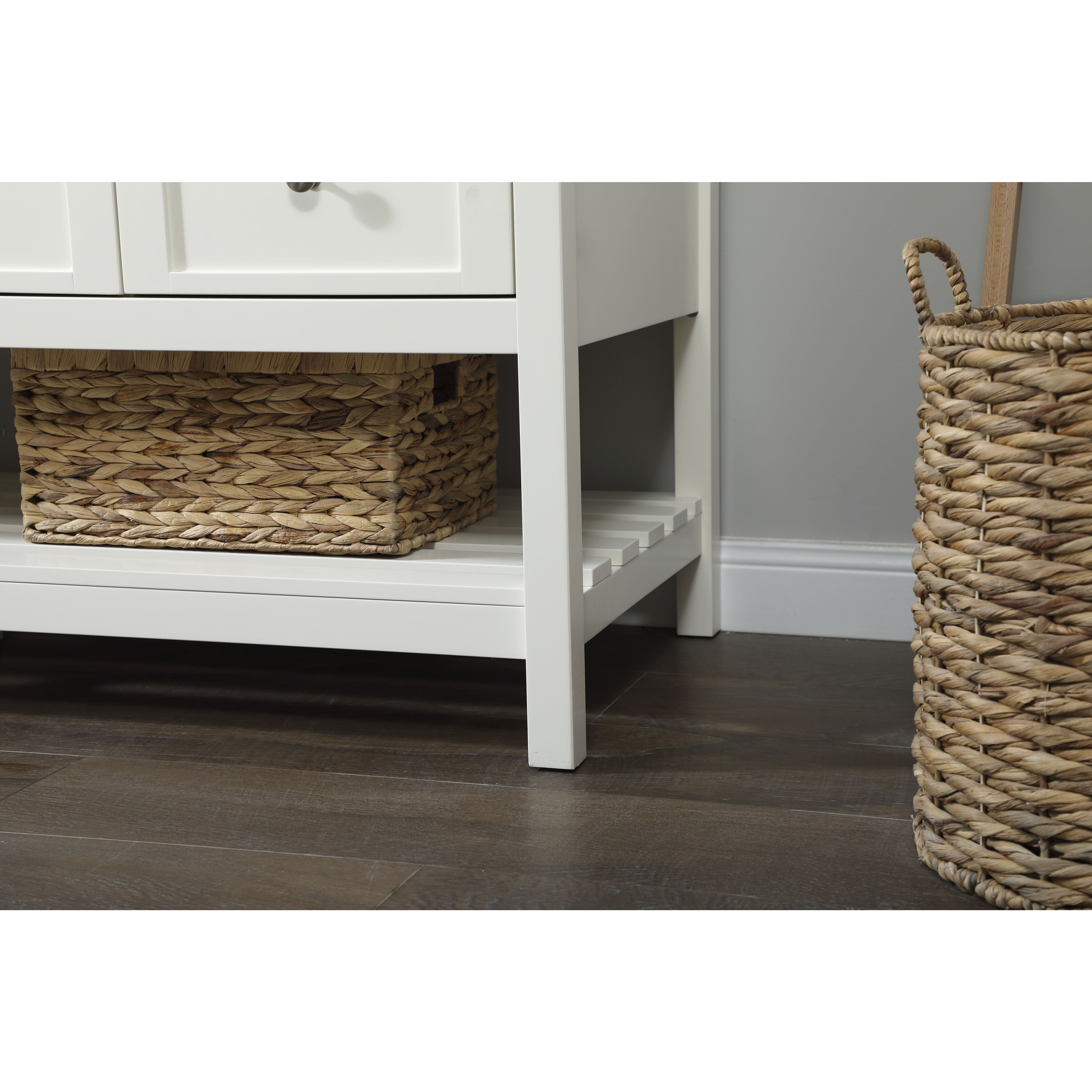 Theo 60 X 22 X 34 inch White Vanity Sink Set