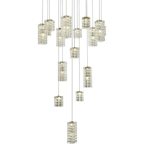 Aston 16 Light 32 inch Satin Gold Pendant Ceiling Light