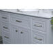 Americana 84 X 22 X 70 inch Light Grey Vanity Sink Set