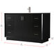 Hayes 54 X 22 X 35 inch Black Vanity Sink Set