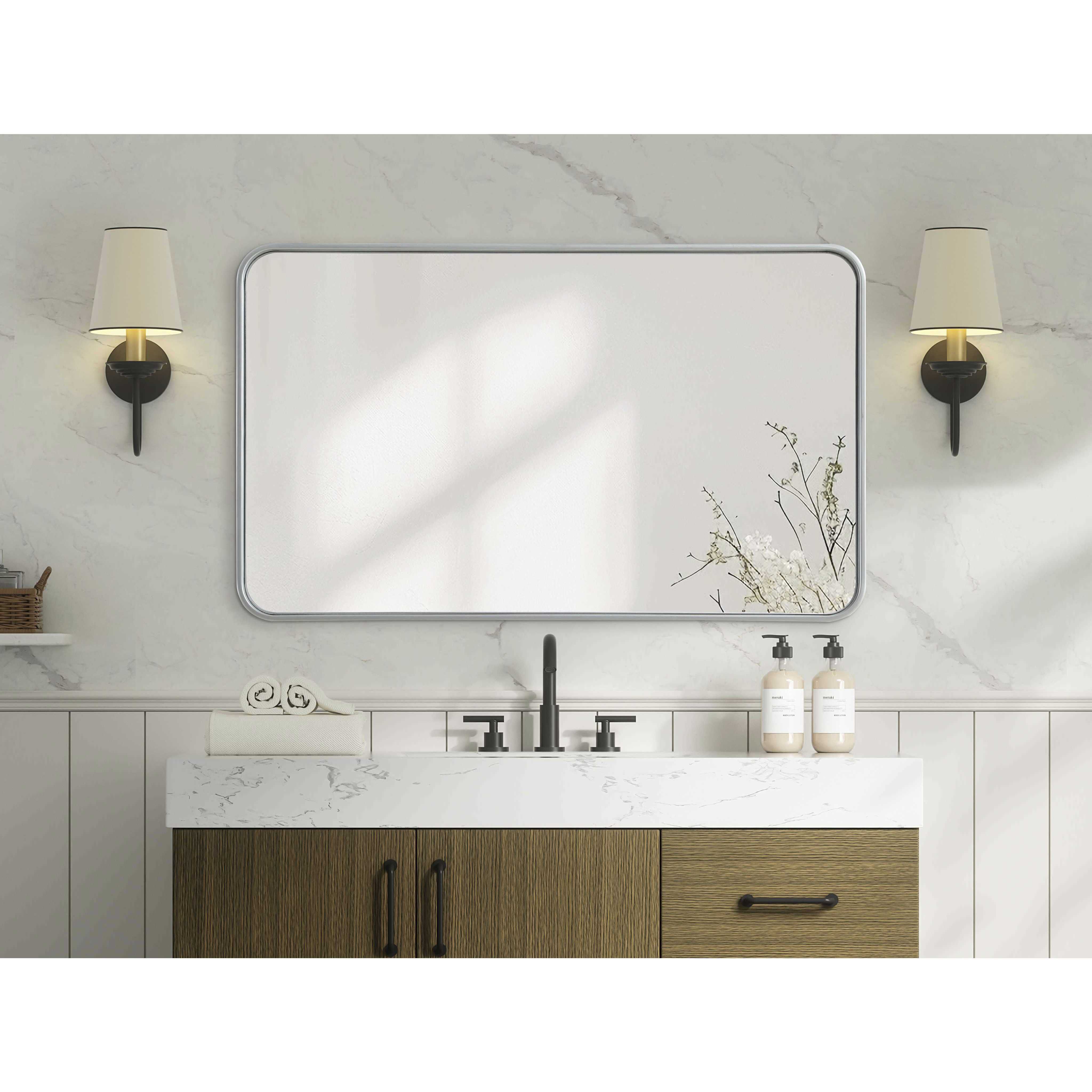 Remy 40 X 24 inch Silver Mirror