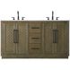 Chase 60 X 34 inch Hazel Oak Bathroom Vanity Cabinet