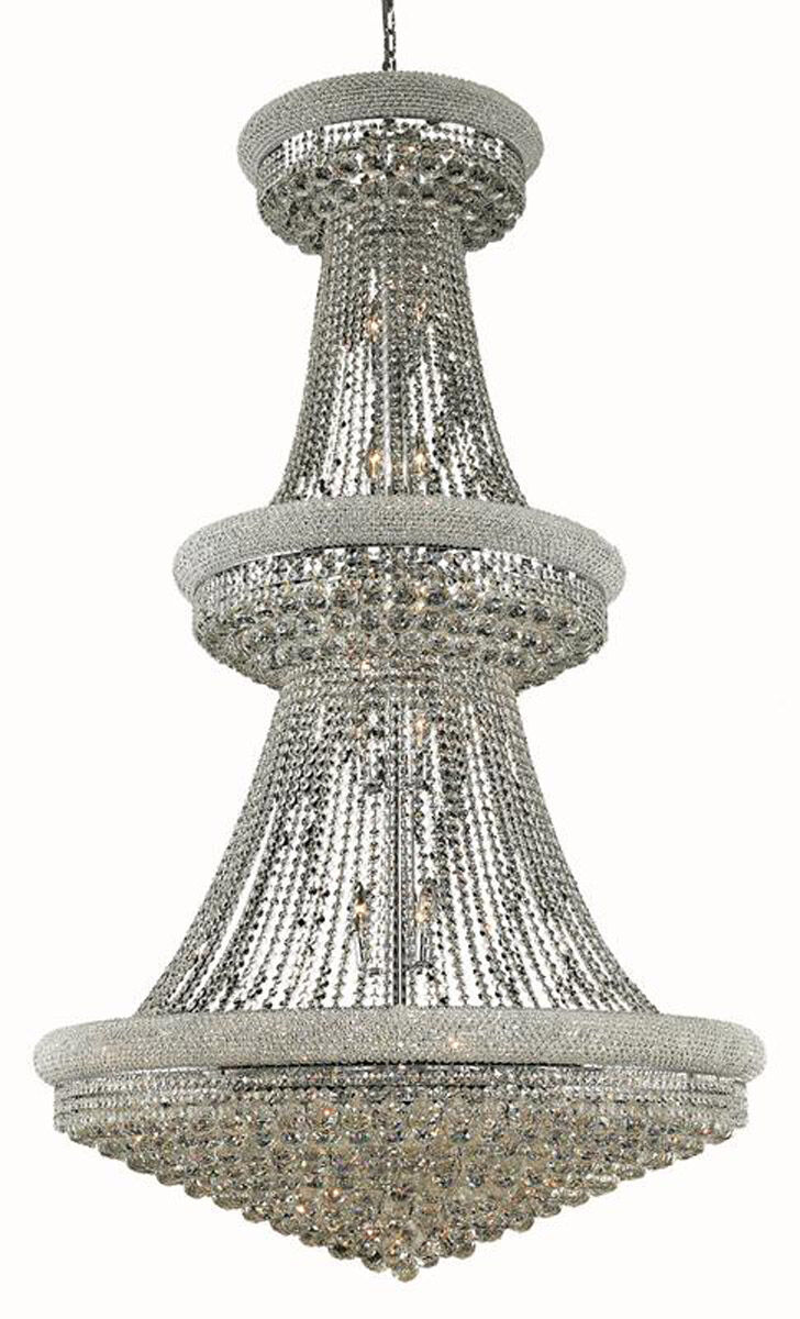 Primo 38 Light 42 inch Chrome Foyer Ceiling Light in Royal Cut