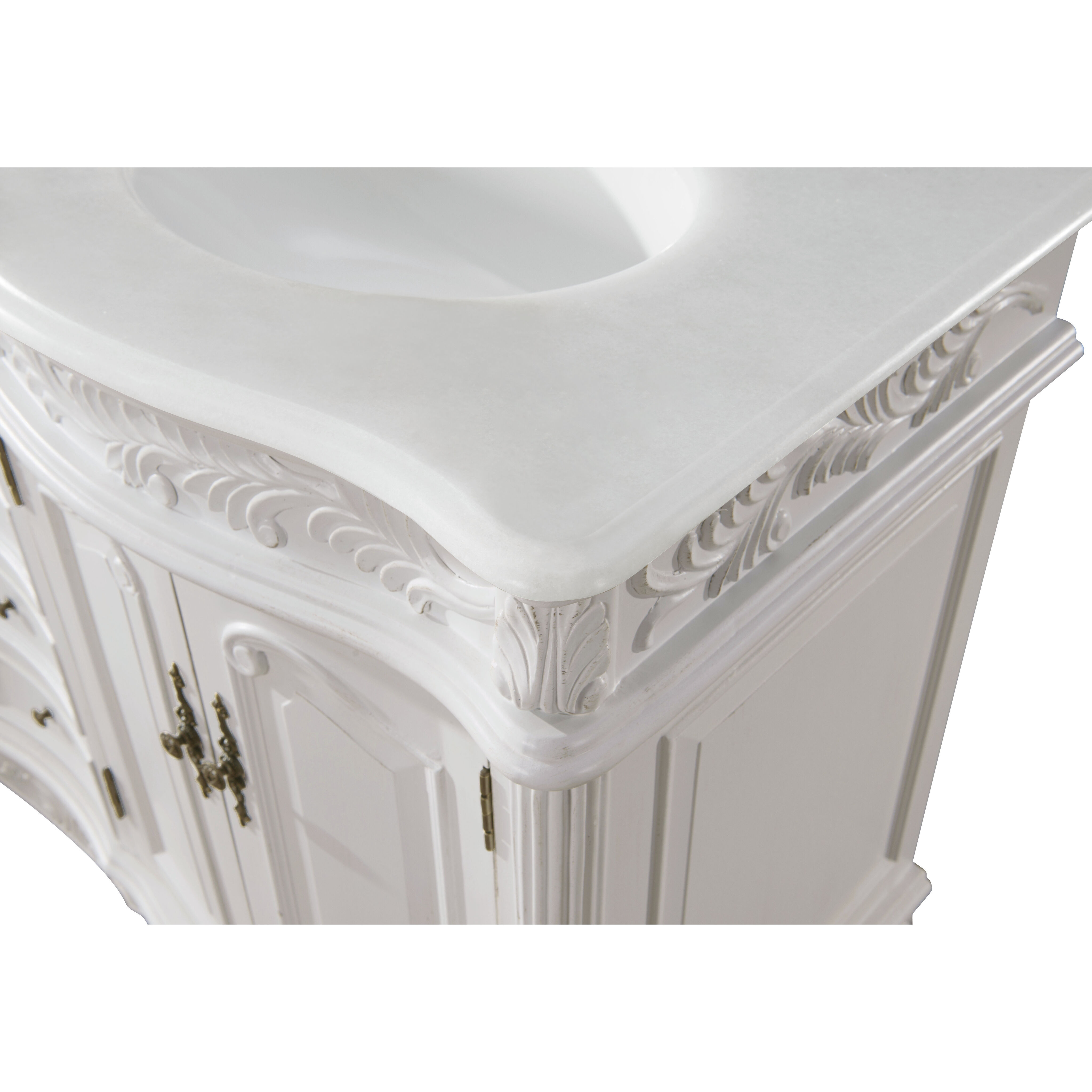 Windsor 60 X 22 X 36 inch Antique White Vanity Sink Set