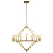 Illumina 12 Light 39 inch Burnished Brass Pendant Ceiling Light, Urban Classic