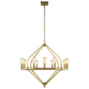 Illumina 12 Light 39 inch Burnished Brass Pendant Ceiling Light, Urban Classic