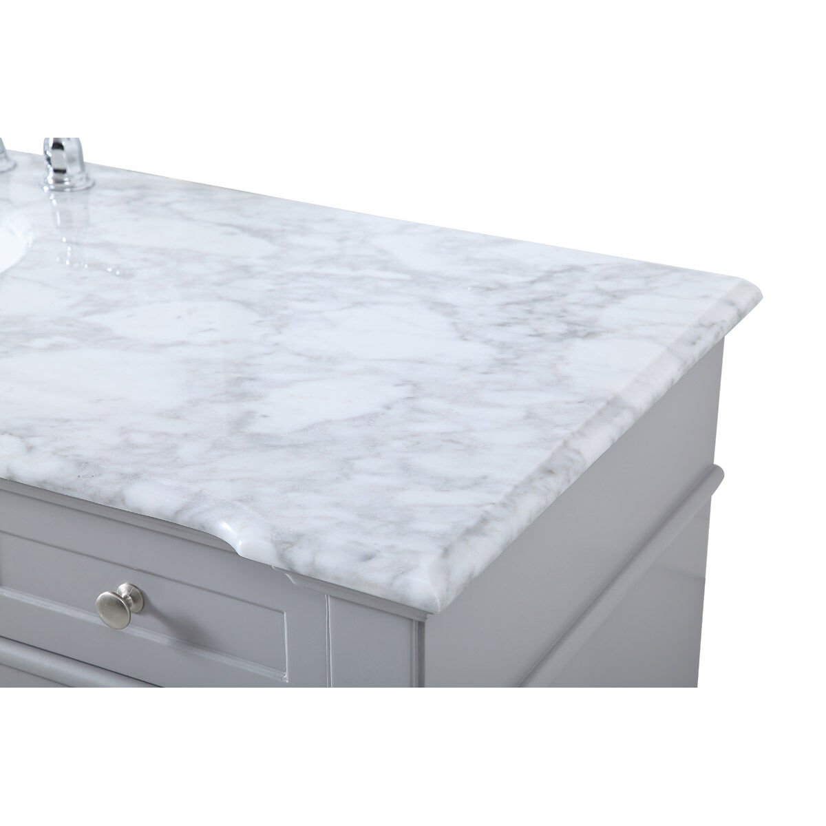 Wesley 60 X 21.5 X 35 inch Grey Vanity Sink Set in Gray