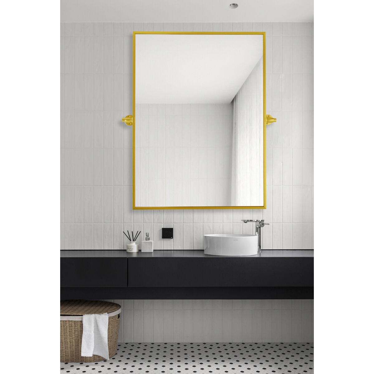 Everly 32 X 24 inch Gold Mirror