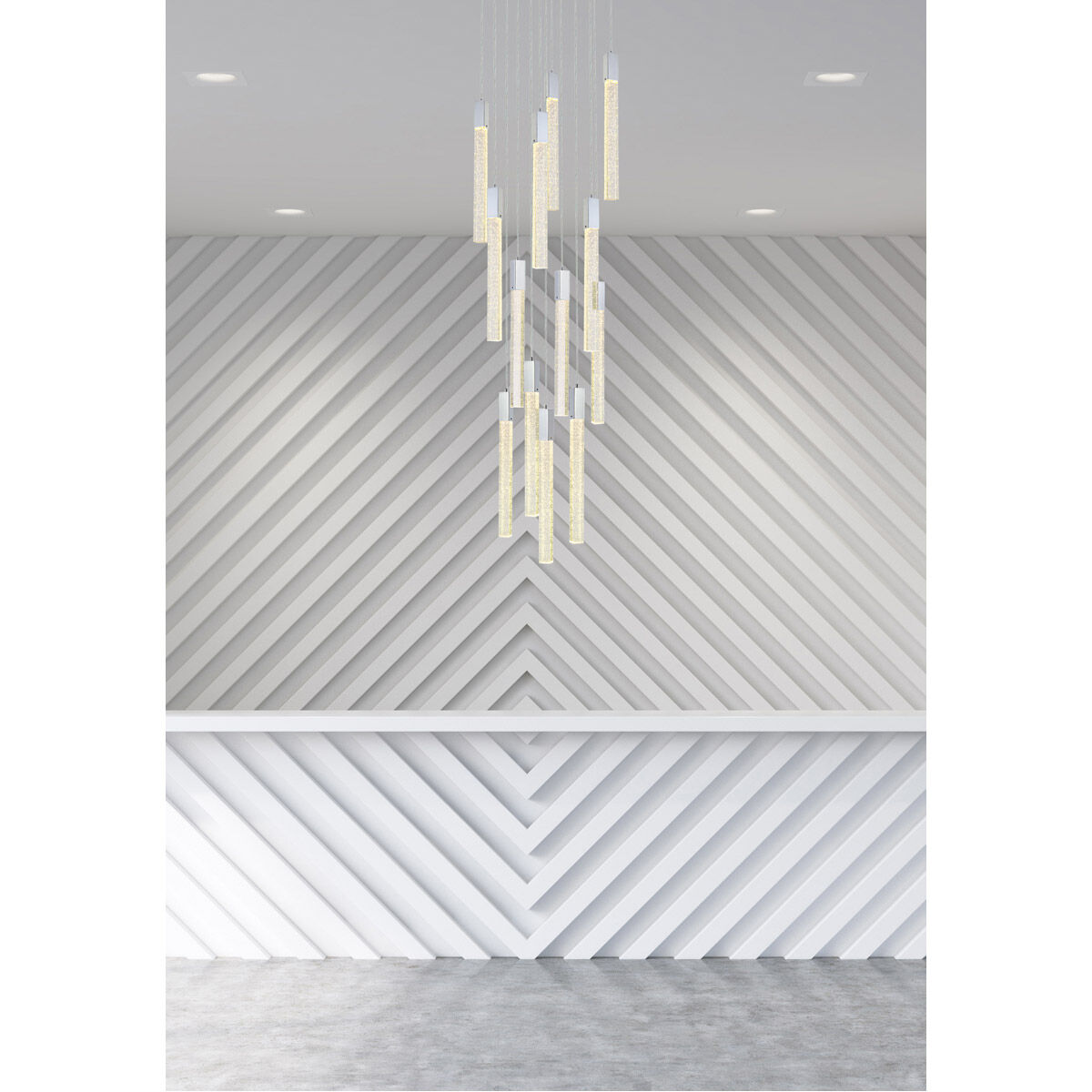 Weston 13 Light 30 inch Chrome Pendant Ceiling Light