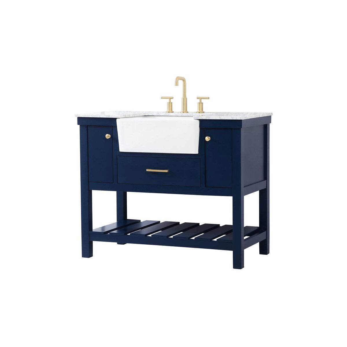 Clement 42 X 22 X 34 inch Blue Bathroom Vanity Cabinet