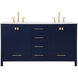 Irene 60 X 22 X 34 inch Blue Vanity Sink Set