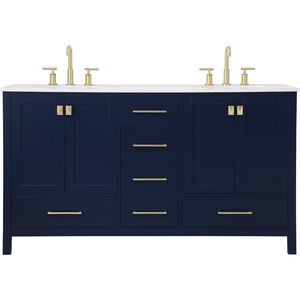 Irene 60 X 22 X 34 inch Blue Vanity Sink Set