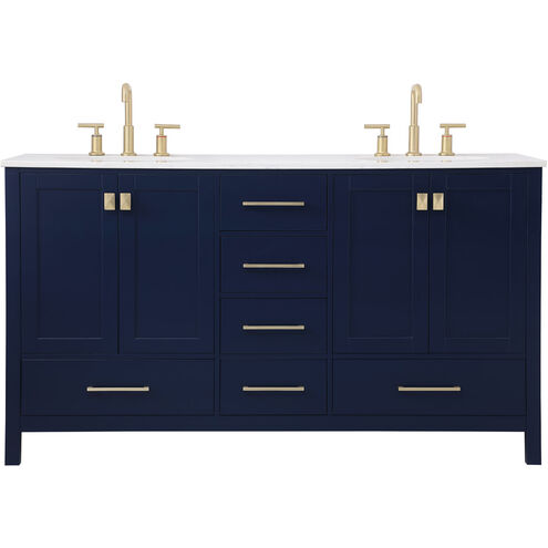 Irene 60 X 22 X 34 inch Blue Vanity Sink Set