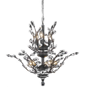 Orchid 8 Light 21 inch Dark Bronze Dining Chandelier Ceiling Light in Royal Cut
