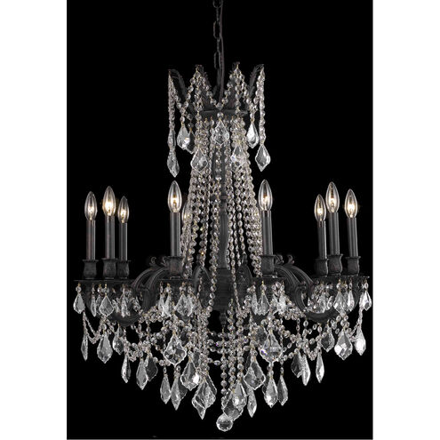 Rosalia 10 Light 28 inch Dark Bronze Dining Chandelier Ceiling Light in Clear, Royal Cut