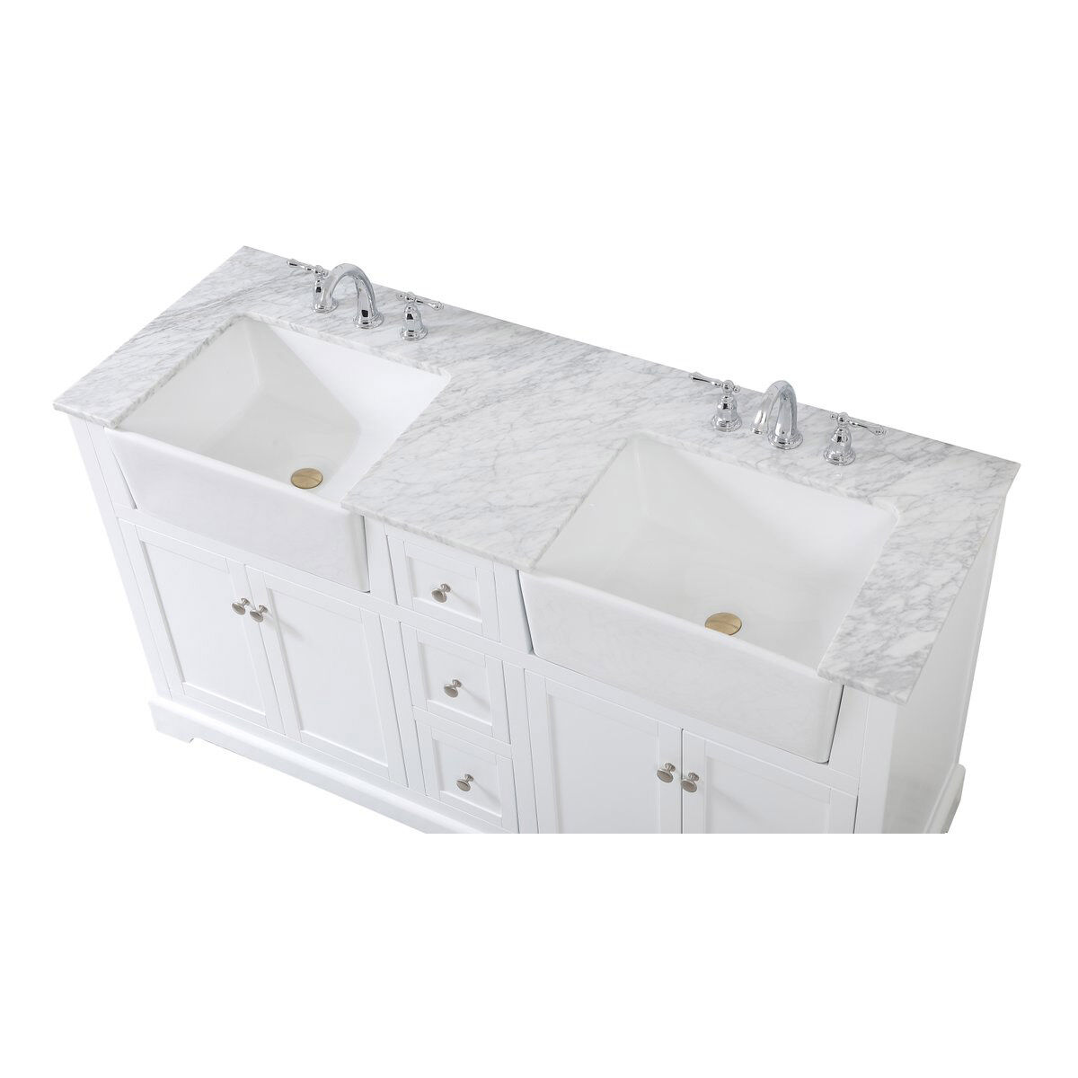 Franklin 60 X 22 X 34.75 inch White Bathroom Vanity Cabinet