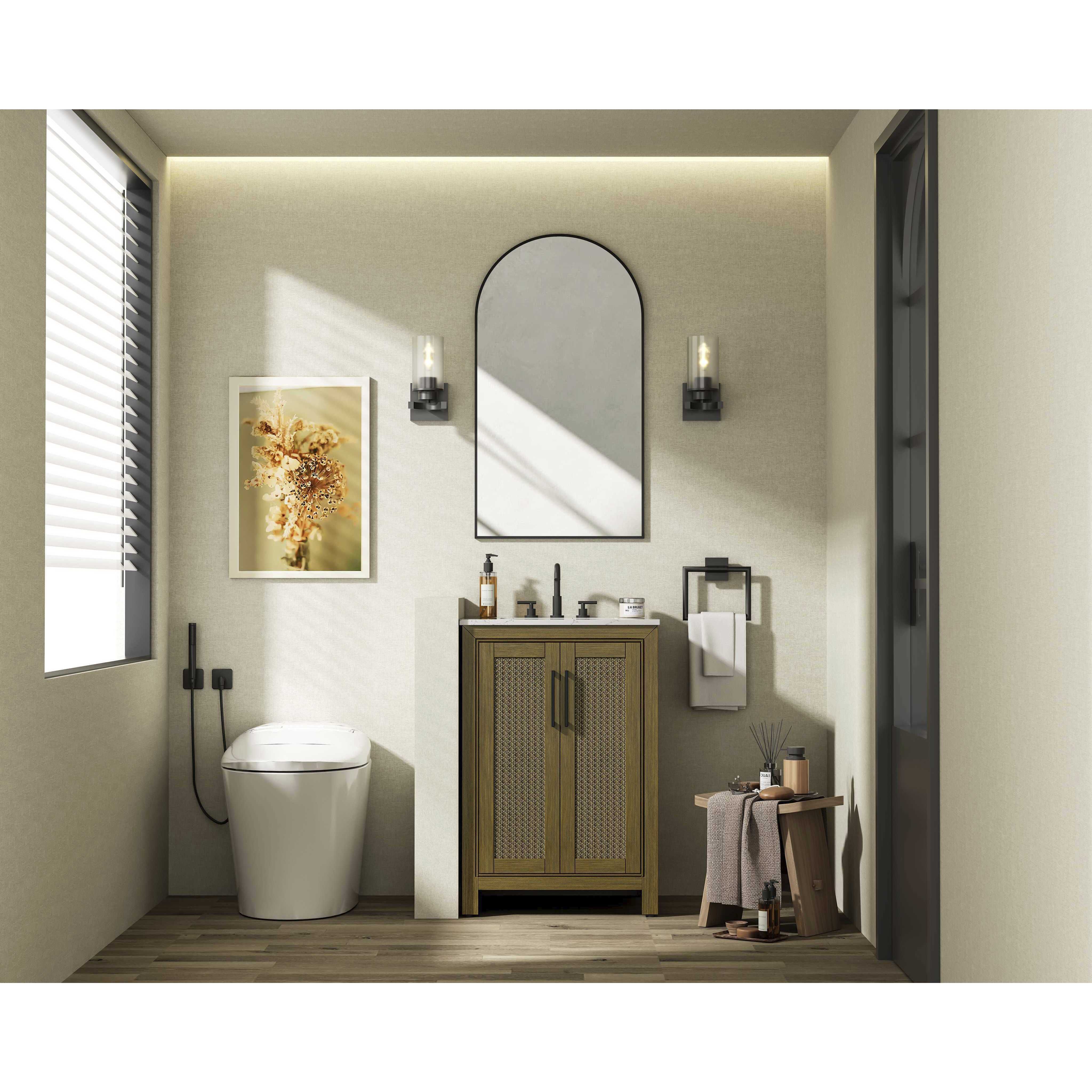 Alina 24 X 35 inch Hazel Oak Bathroom Vanity Cabinet