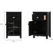 Adian Black Bathroom Storage Cabinet