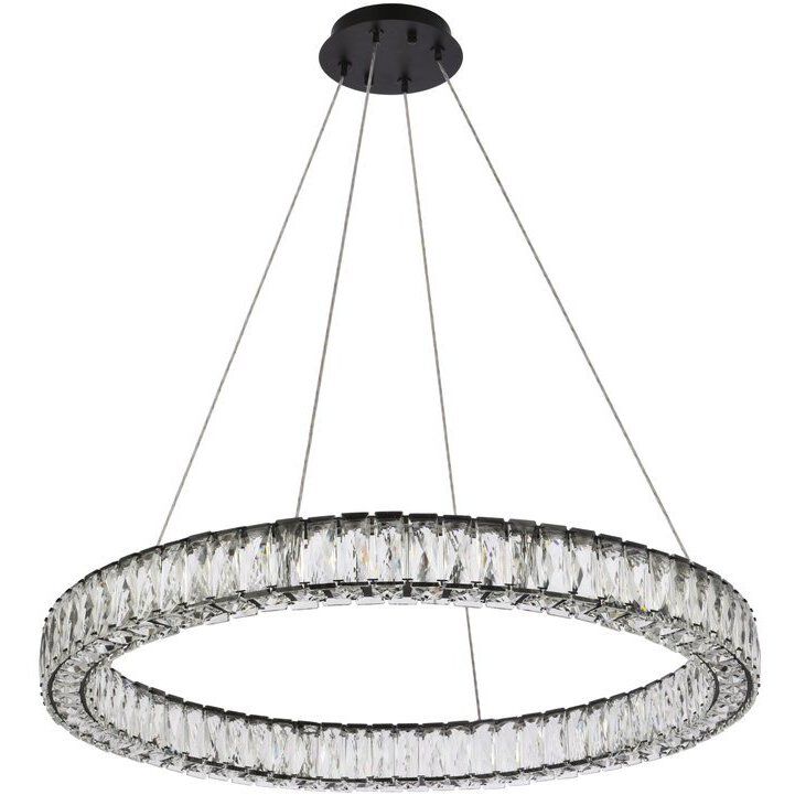 Monroe 1 Light 31 inch Black Pendant Ceiling Light