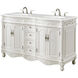 Windsor 60 X 22 X 36 inch Antique White Vanity Sink Set