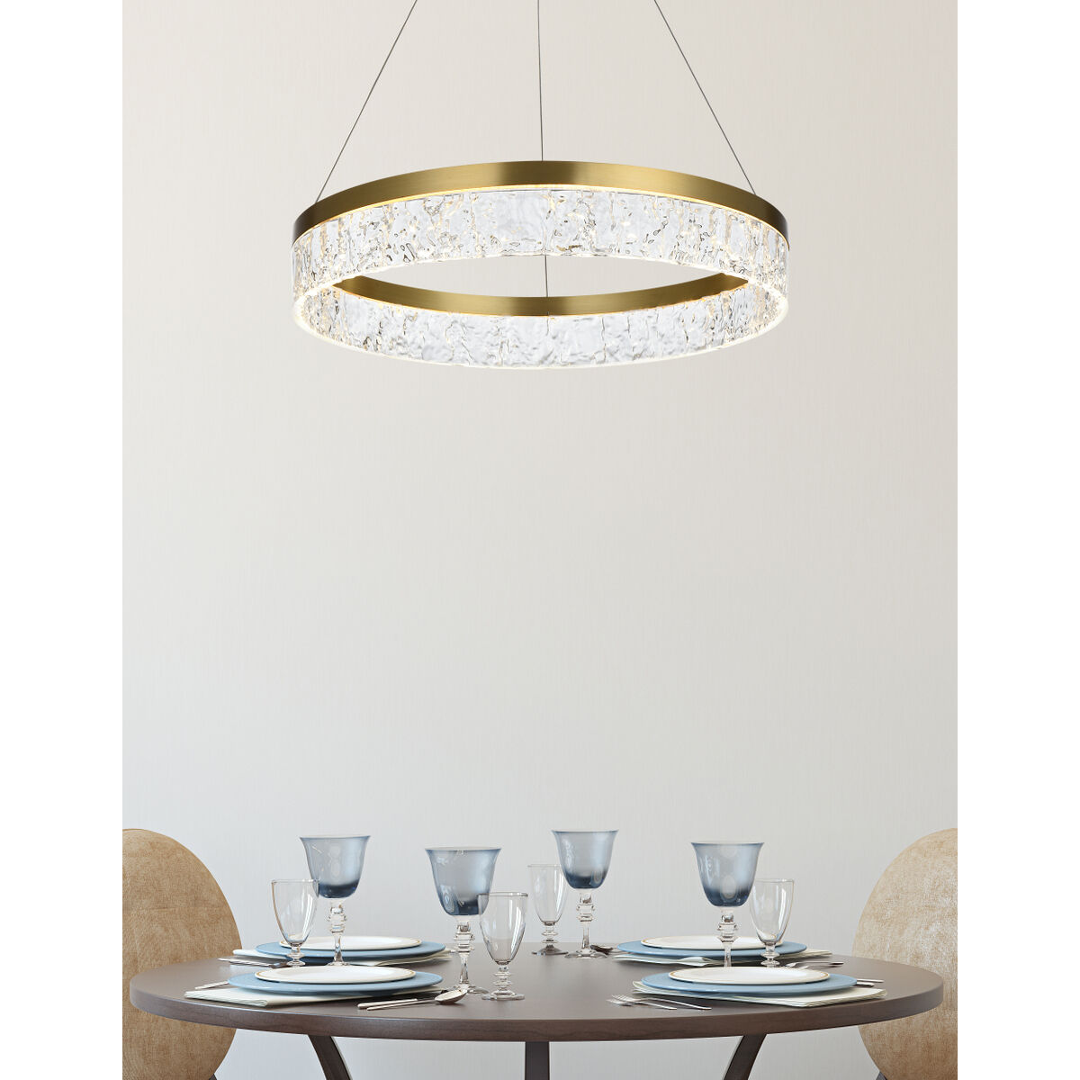 Linden 1 Light 22 inch Satin Gold Chandelier Ceiling Light