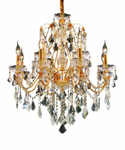 St. Francis 12 Light 28 inch Gold Dining Chandelier Ceiling Light in Royal Cut