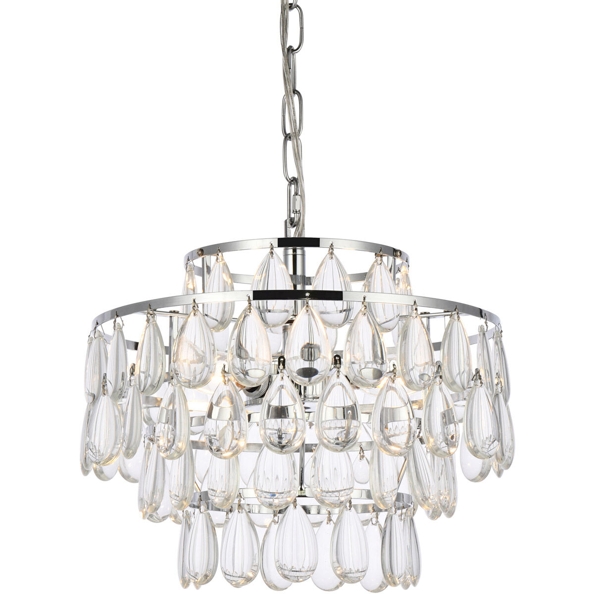 Mila 3 Light 14 inch Chrome Pendant Ceiling Light