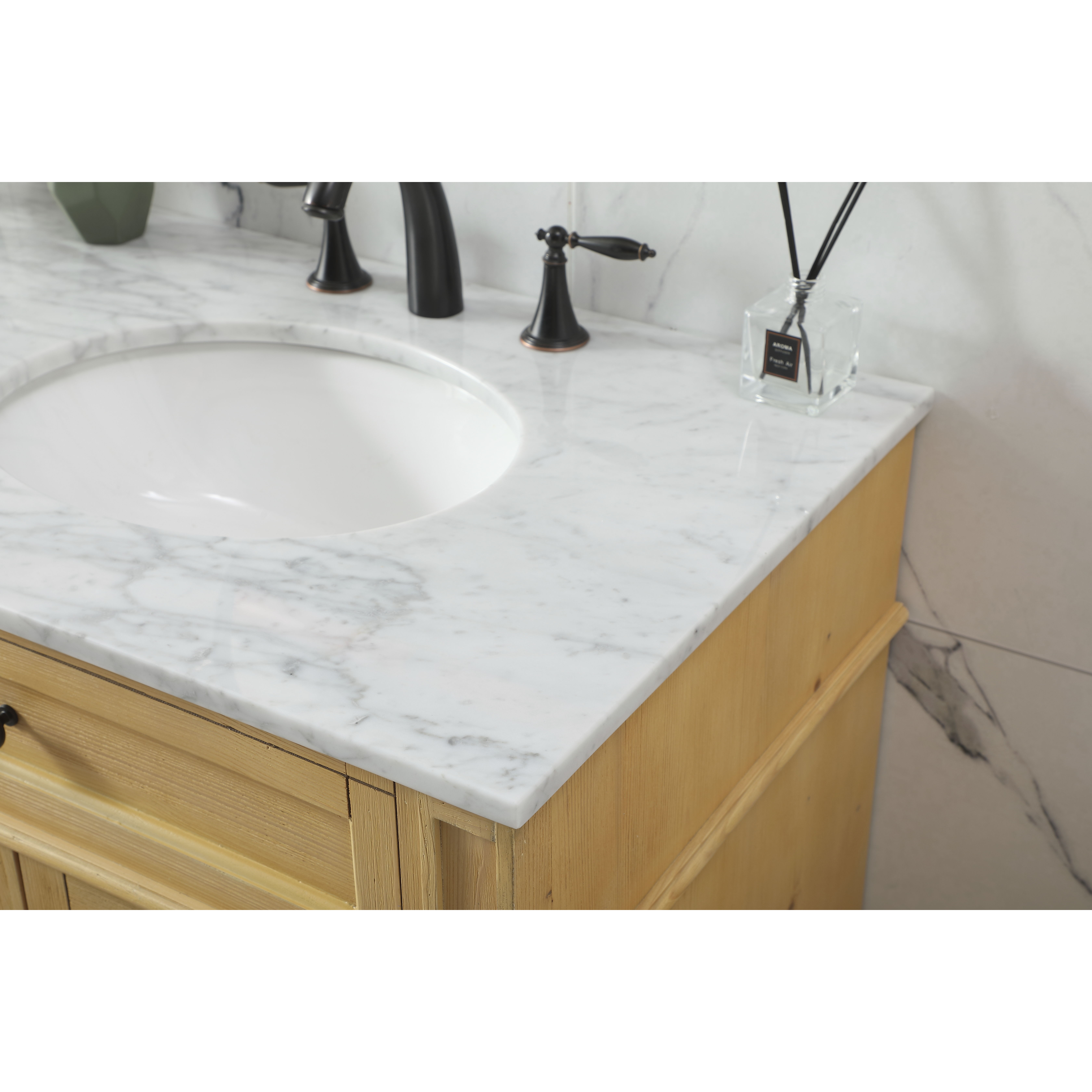 Park Avenue 72 X 21.5 X 35 inch Natural Wood Vanity Sink Set