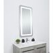Genesis 40 X 27 inch Glossy White LED Mirror