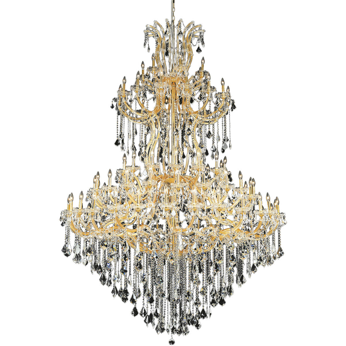 Maria Theresa 85 Light 72 inch Gold Foyer Ceiling Light in Clear, Royal Cut