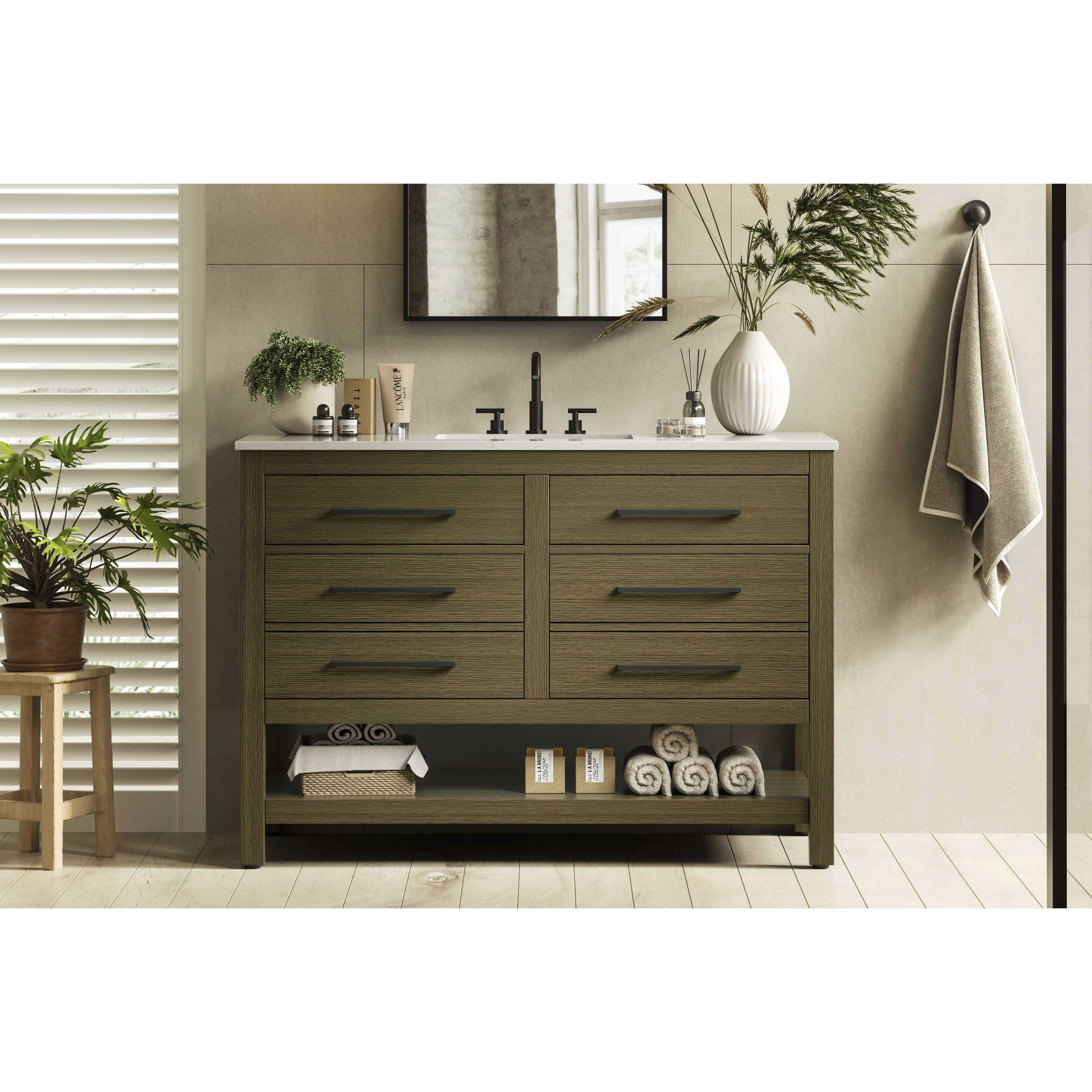 Karson 48 X 34 inch Chestnut Brown Bathroom Vanity Cabinet