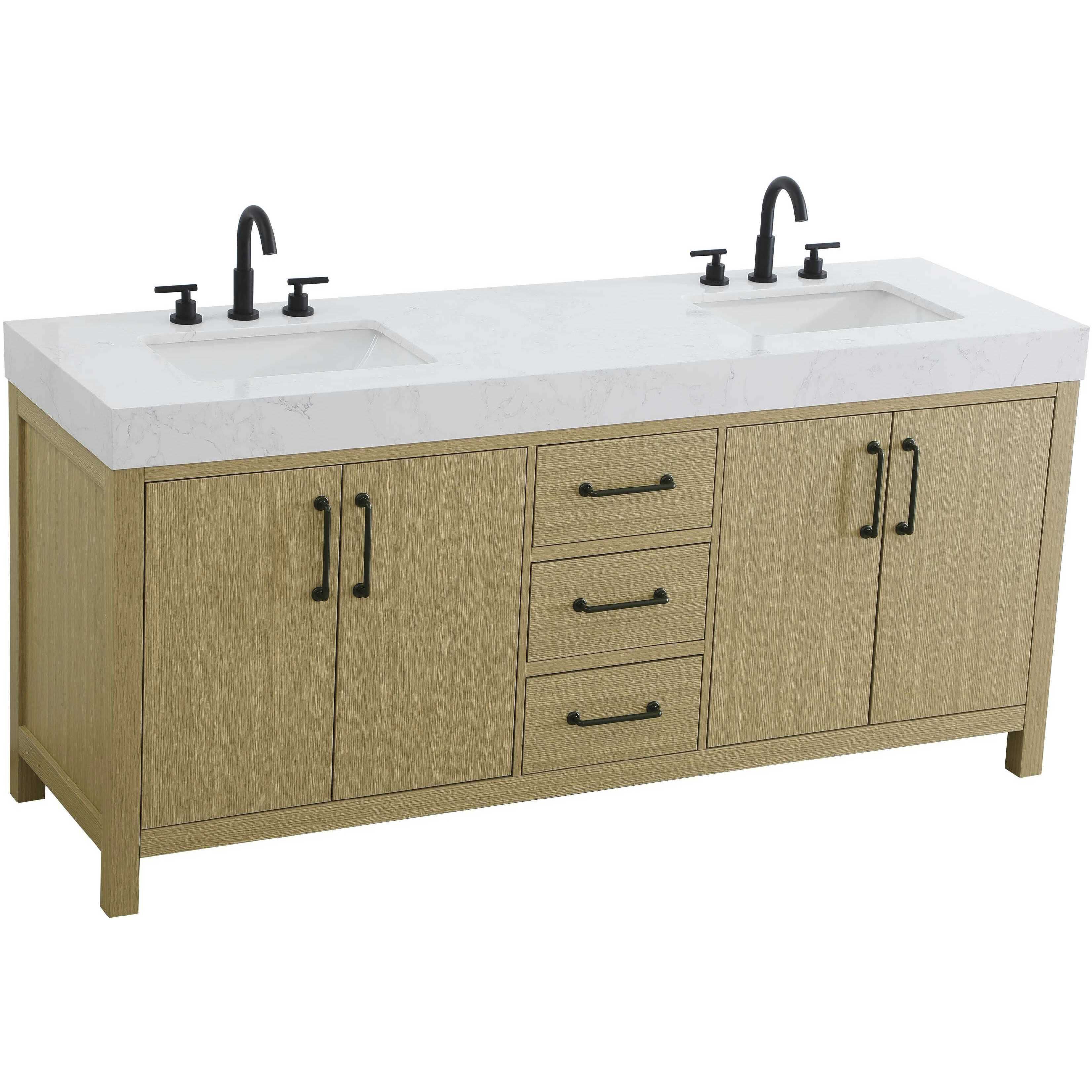 Nathan 72 X 34 inch Honey Brown Bathroom Vanity Cabinet