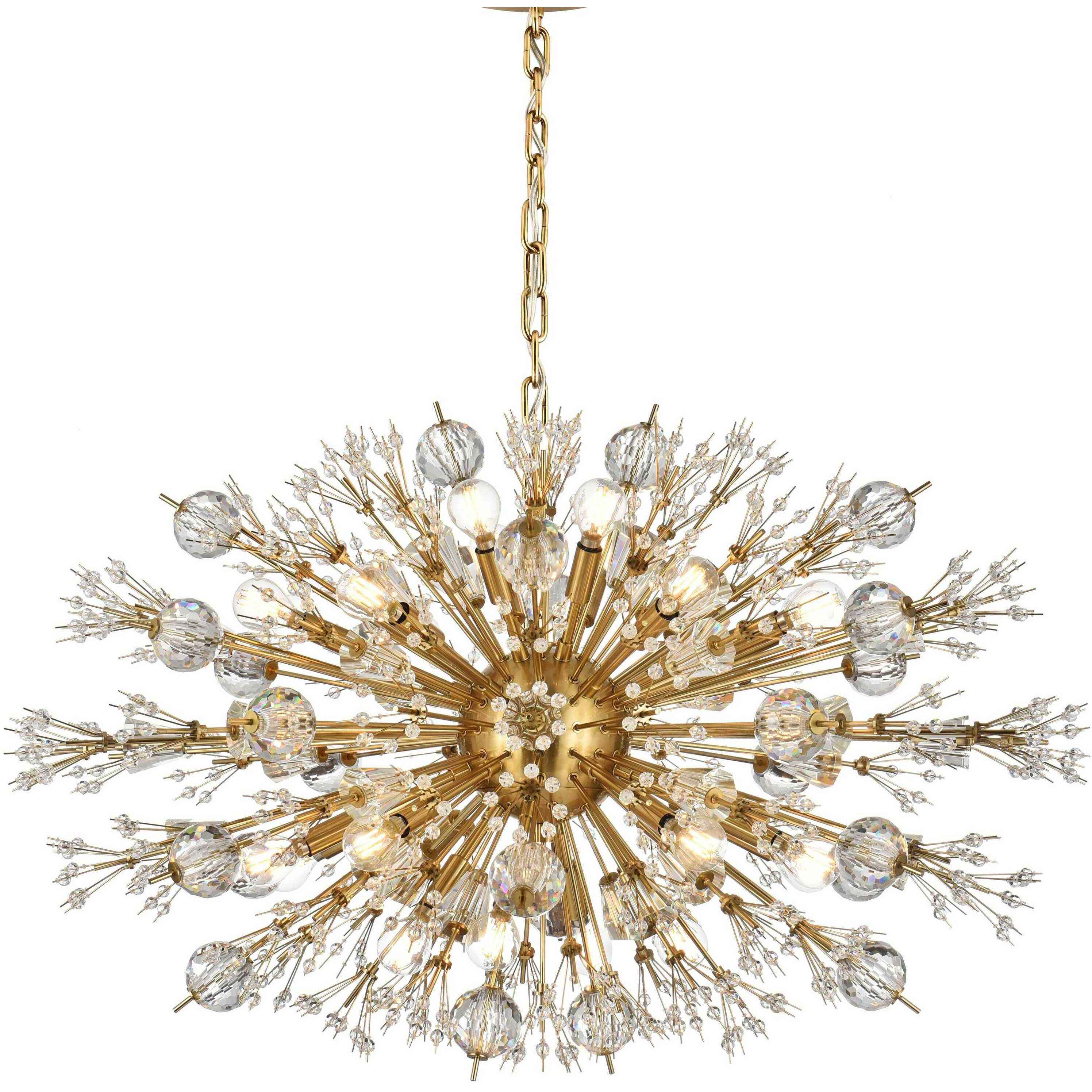 Vera 24 Light 23 inch Gold Pendant Ceiling Light in Satin Gold
