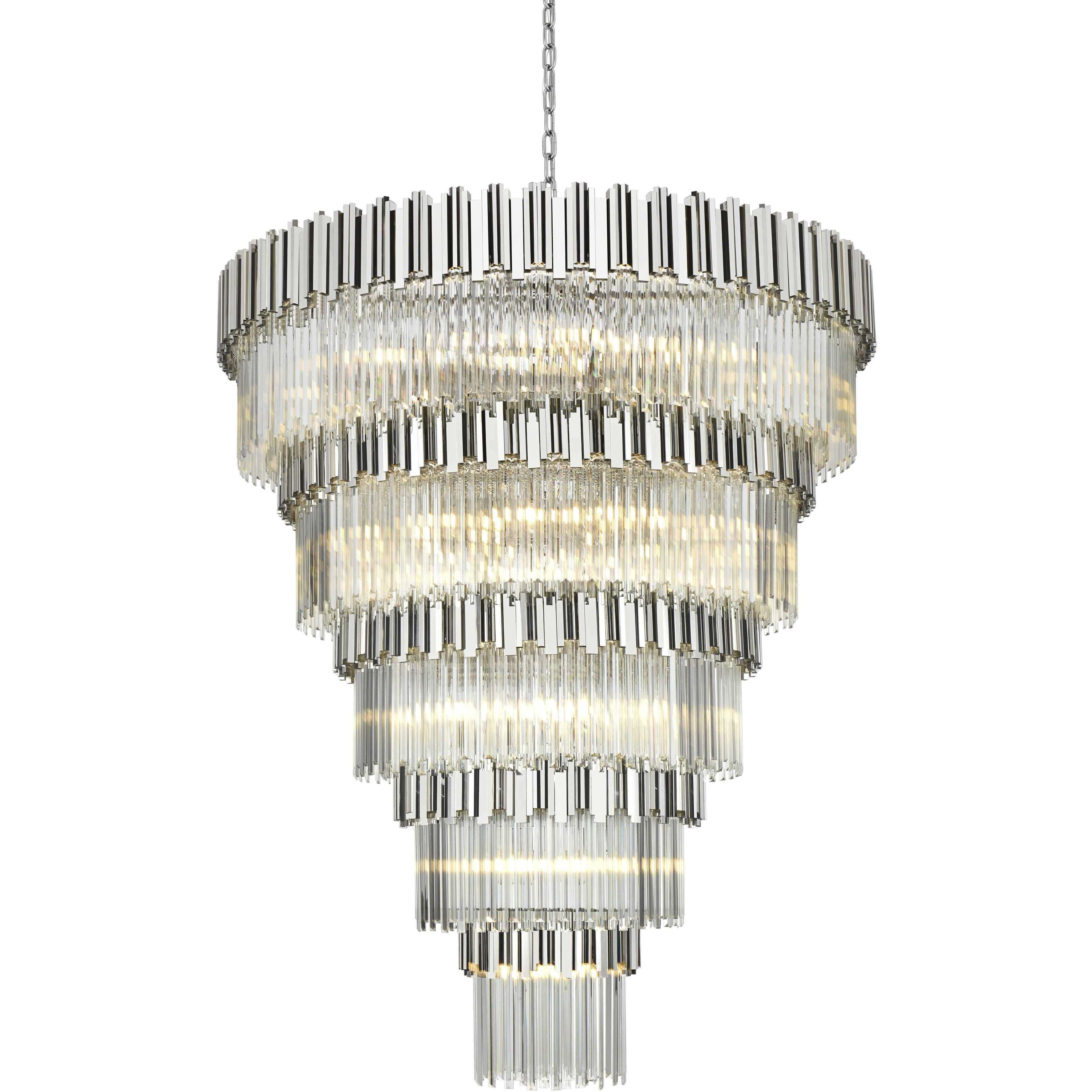 Willow 43 Light 59 inch Chrome Chandelier Ceiling Light
