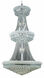Primo 32 Light 36 inch Chrome Foyer Ceiling Light in Royal Cut