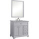 Americana 36 X 35 inch Light Grey with Carrara White Marble Vanity Set