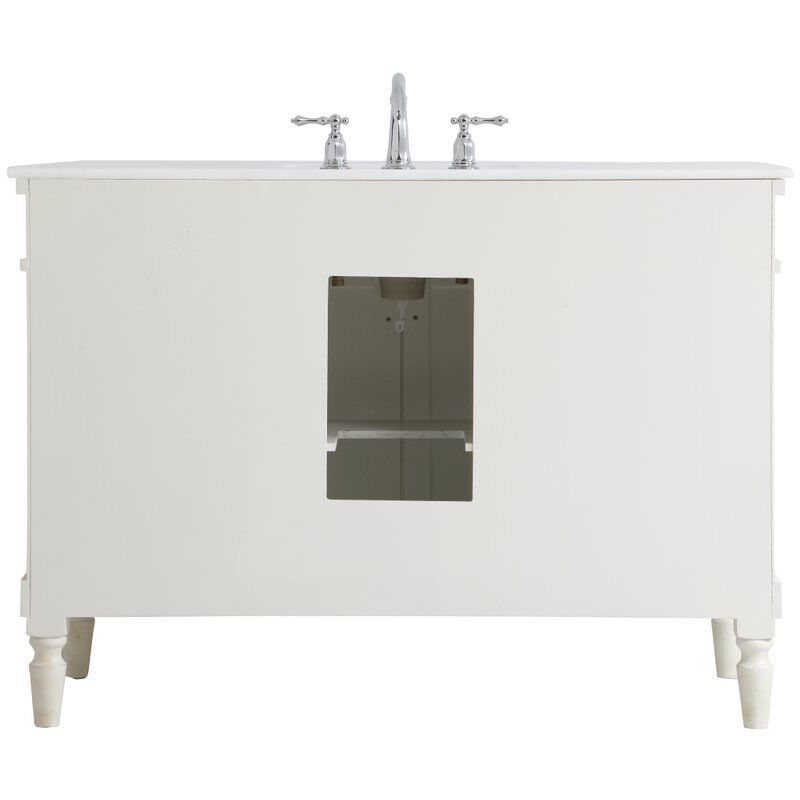 Lexington 48 X 21.5 X 35 inch Antique White Vanity Sink Set