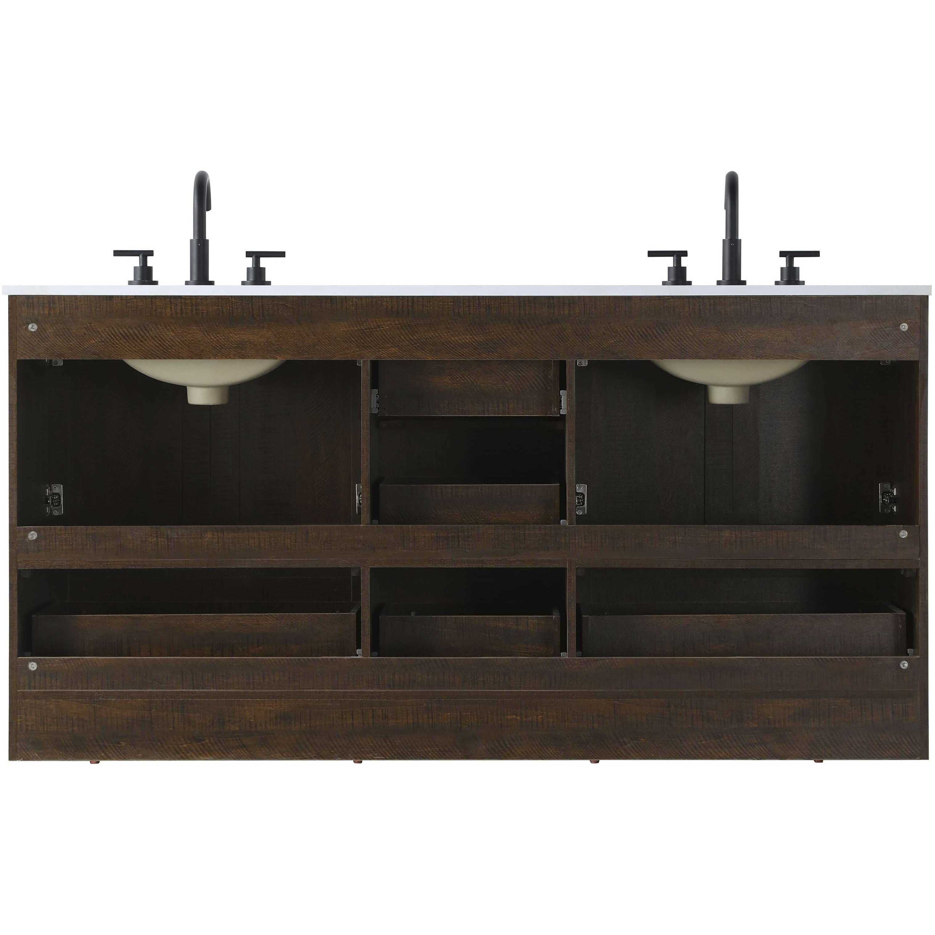 Soma 66 X 34 inch Expresso Bathroom Vanity Cabinet