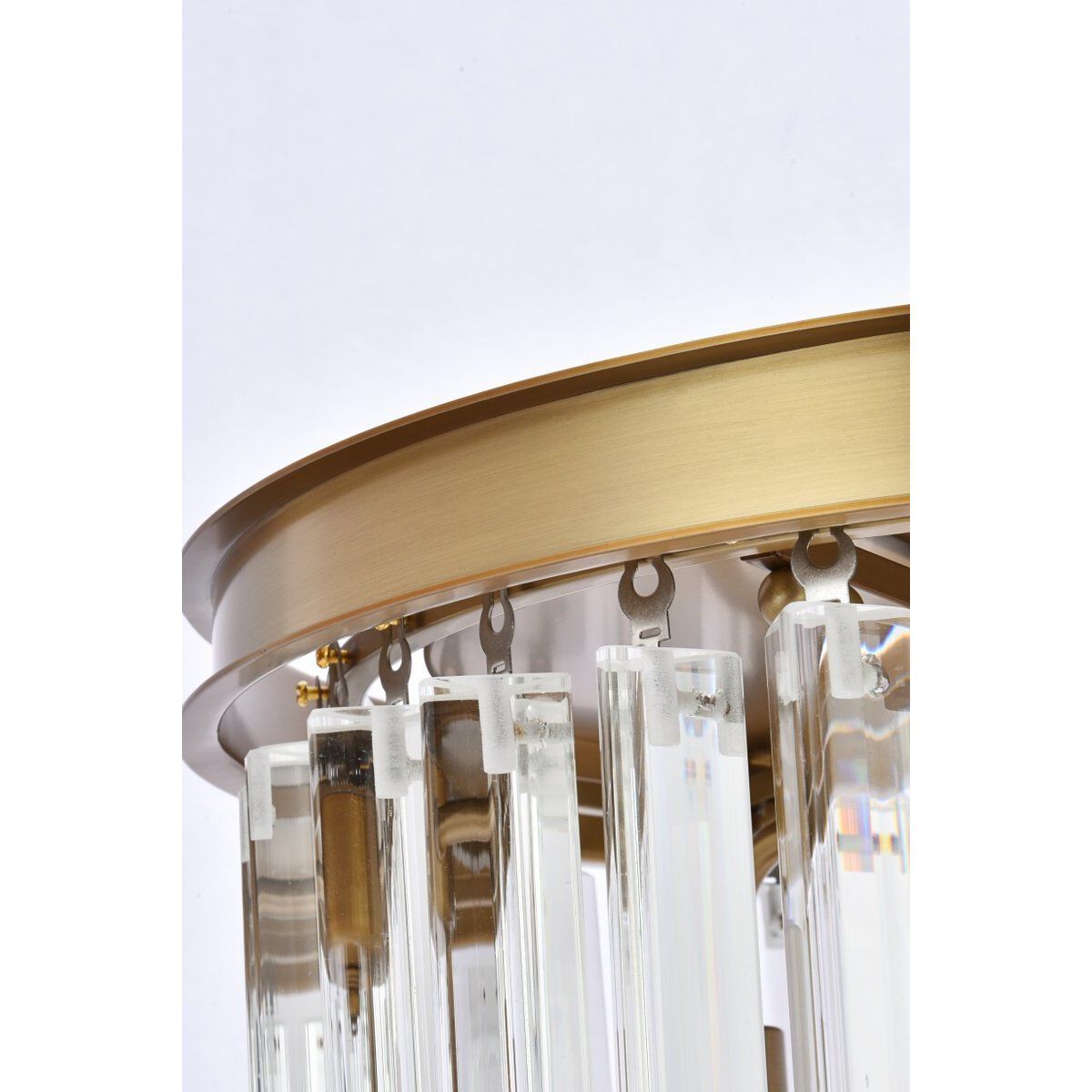 Sydney 3 Light 16 inch Satin Gold Pendant Ceiling Light in Clear